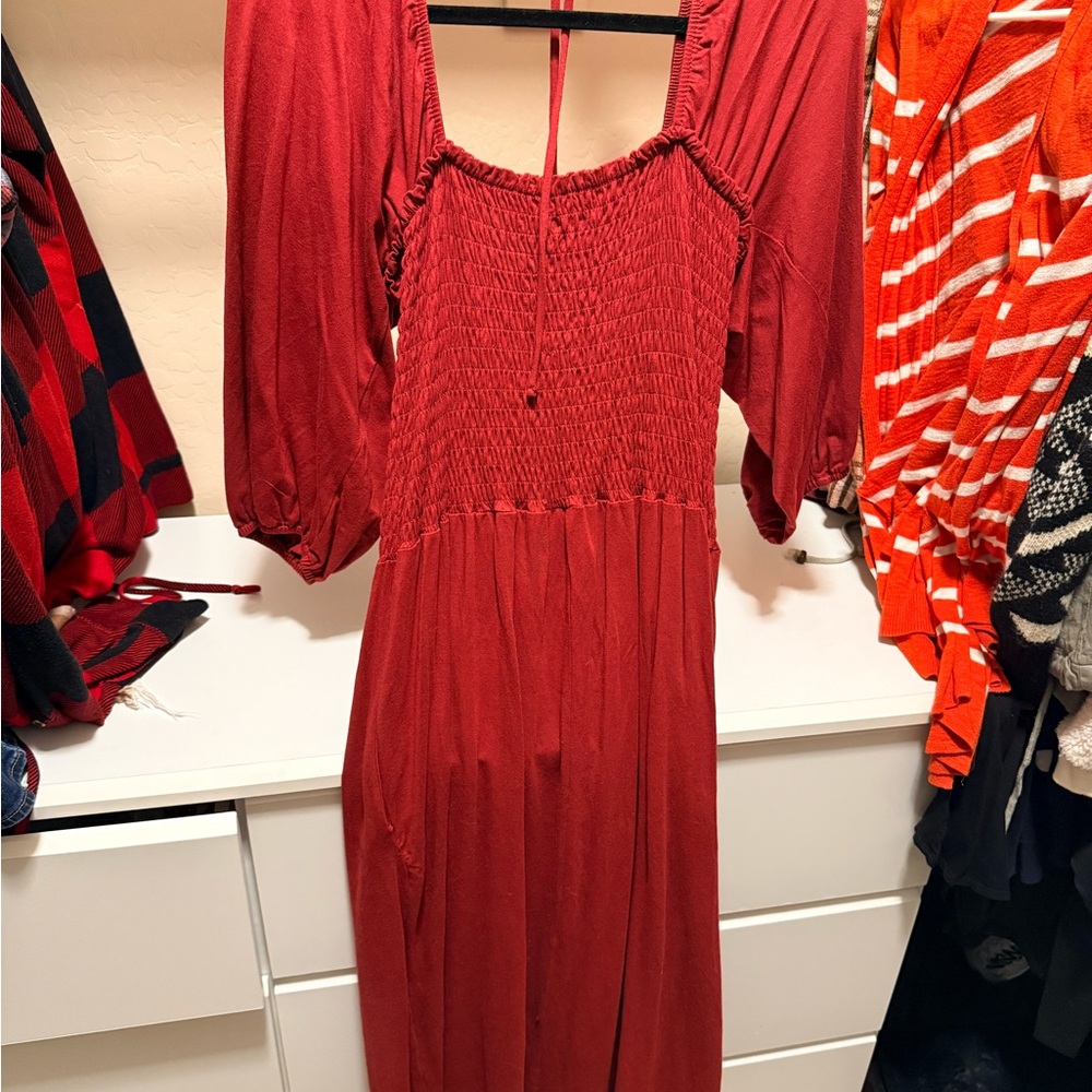 Maurices Red Long Sleeve Dress